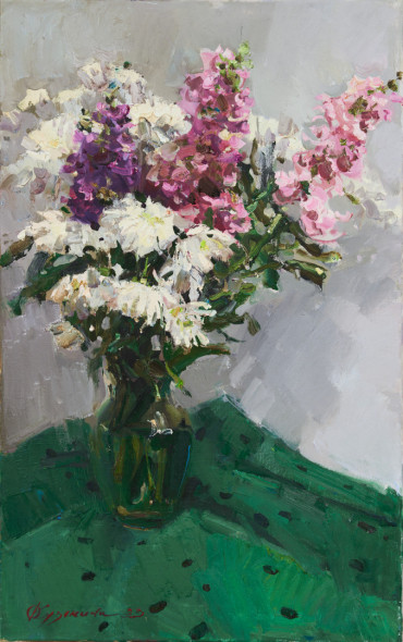 Белые хризантемы Кузьмина Ольга